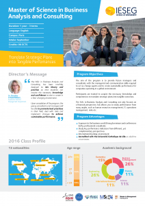 MSC in Business Analysis and Consulting