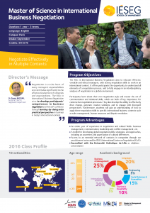 MSC in International Business Negociation